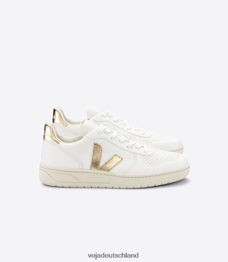 Veja v-10 chromfreies Leder weiß Platin TV48N2233