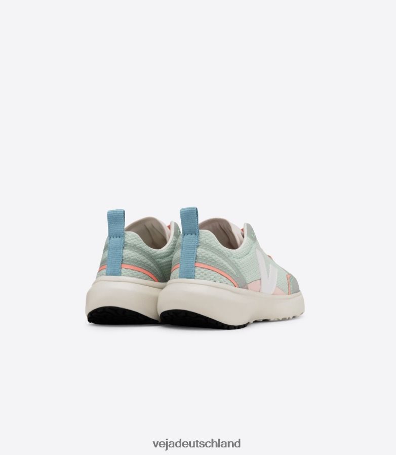 Veja Kanarische elastische Schnürsenkel Alveomesh Matcha weiß TV48N2390