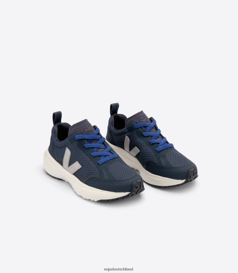 Veja Kanarische elastische Schnürsenkel Alveomesh Nautico Oxford Grau TV48N2384