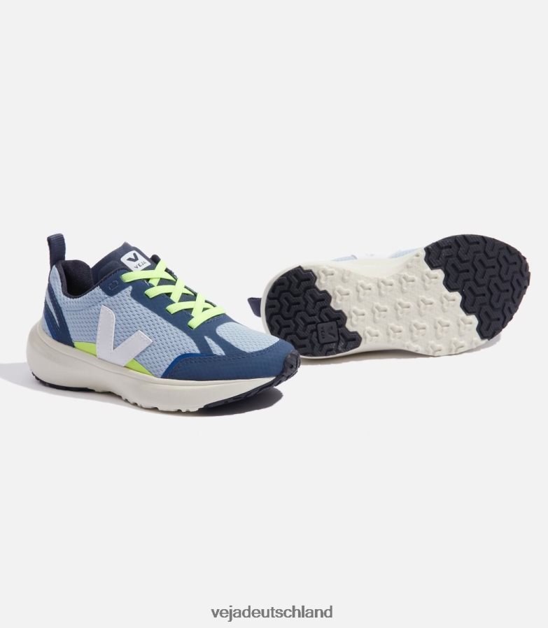 Veja Kanarische elastische Schnürsenkel Alveomesh Stahl weiß TV48N2383