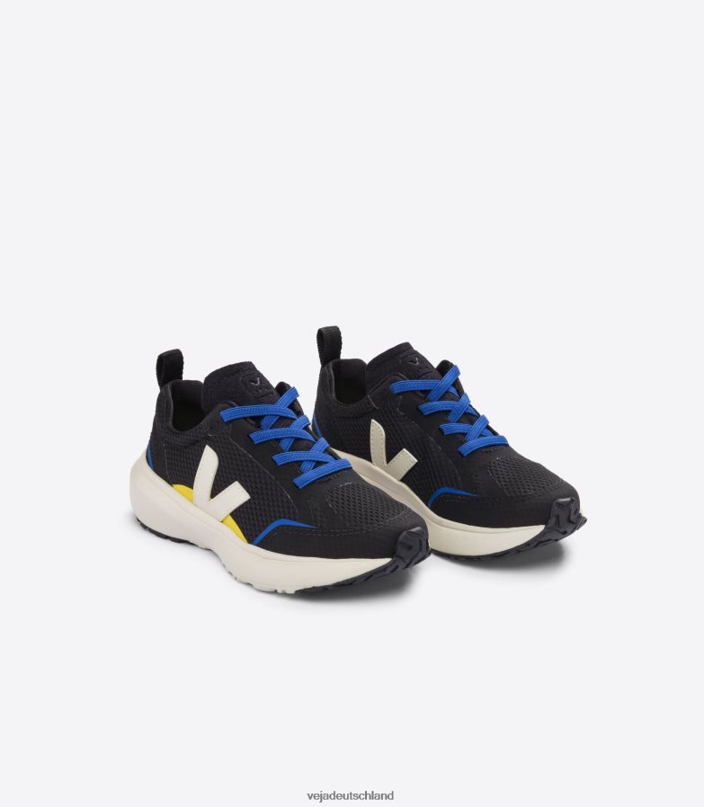 Veja Kanarische elastische Schnürsenkel Alveomesh schwarzer Pierre TV48N2380