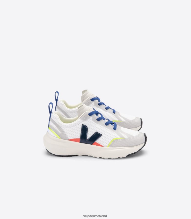 Veja Kanarische elastische Schnürsenkel Alveomesh weiß Nautico TV48N2381