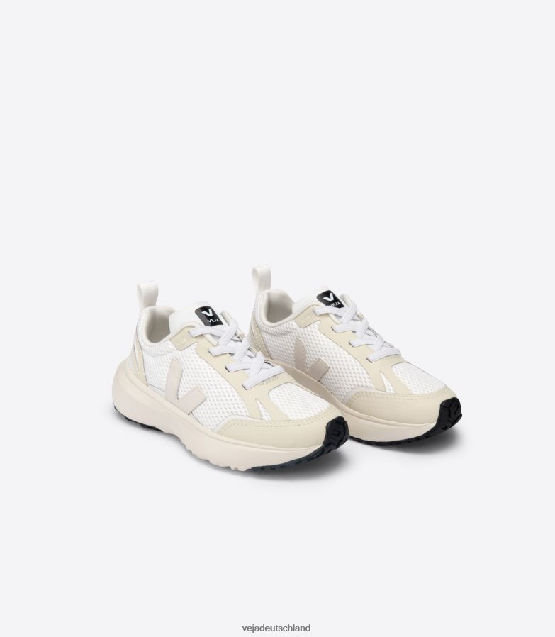 Veja Kanarische elastische Schnürsenkel alveomesh weiß Pierre TV48N2391