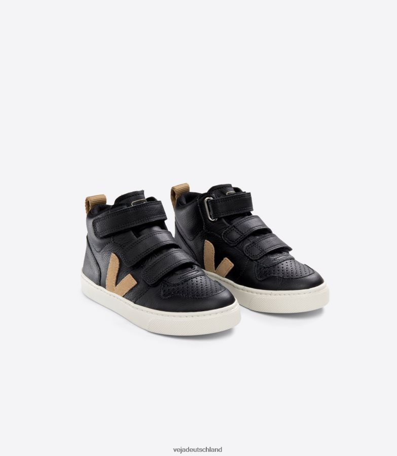 Veja V-10 Mid Chromefree Leder Black Dune TV48N2348