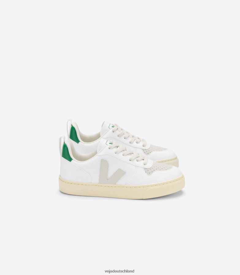 Veja V-10 Schnürsenkel cwl weiß Pierre Smaragd TV48N2366