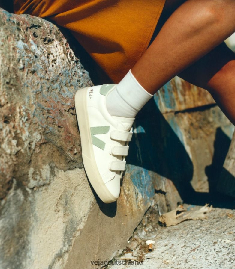 Veja Recife chromfreies Leder, weißes Matcha TV48N2109