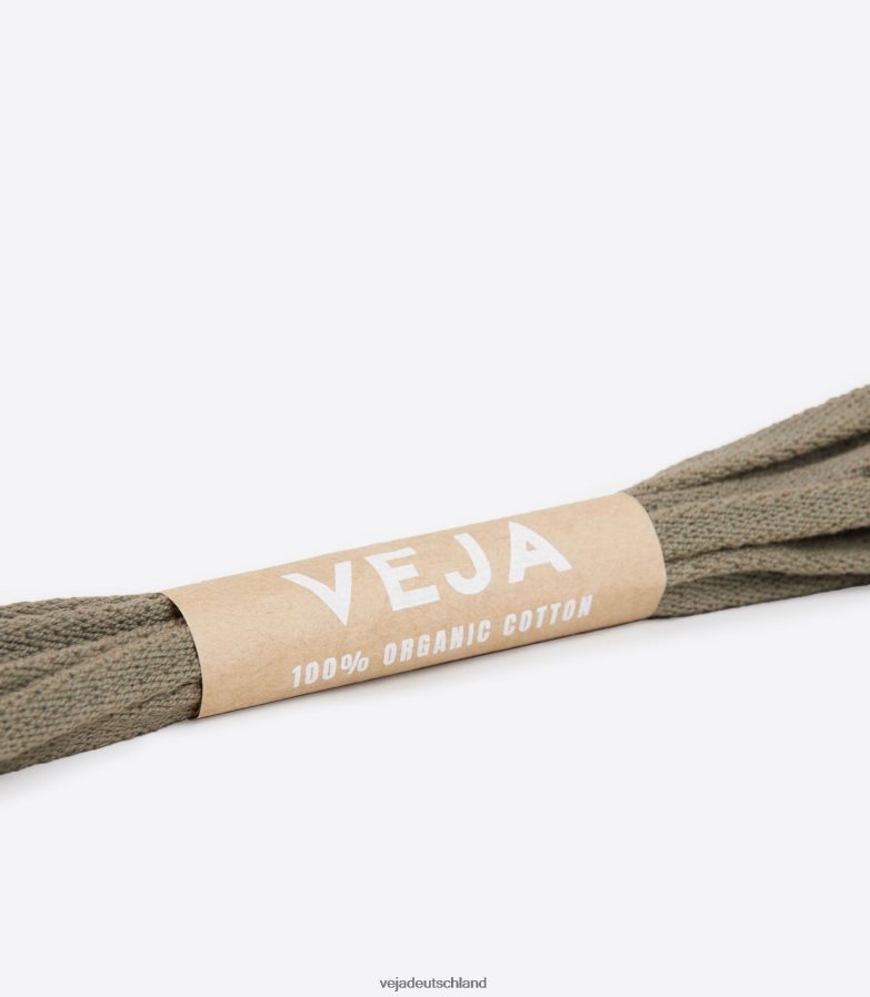 Veja Schnürsenkel aus kakifarbener Bio-Baumwolle TV48N2221