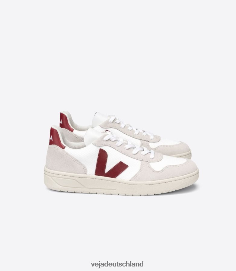 Veja V-10 B-Mesh, weiß, natürlich, Marsala TV48N257